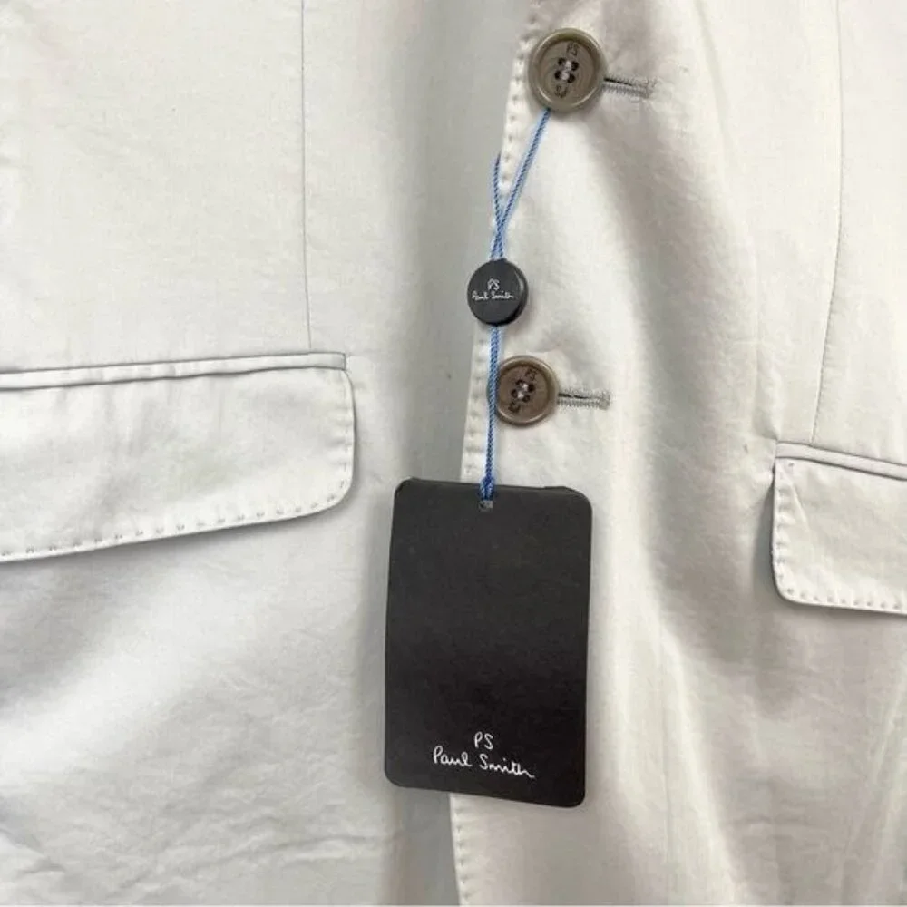 Paul Smith Soho Slim-Fit Cotton Suit Jacket Gray size 34R